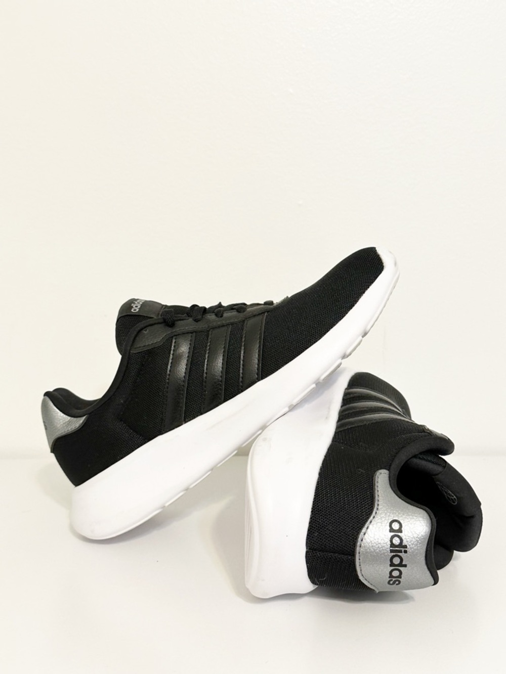 Adidas Lite Racer 3.0 Men's Running Shoes - Black/White - Size 7.5 - Picture 10 of 10